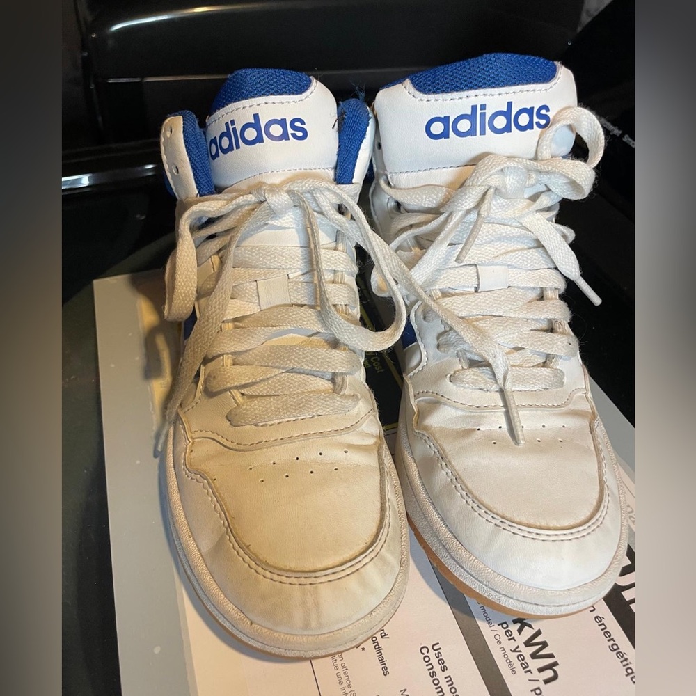 Adidas Blue and White Sneakers